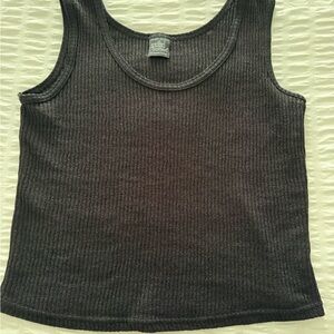 Vintage 80s Spoiled Rotten Ribbed Cropped Tank Top Womens Size S